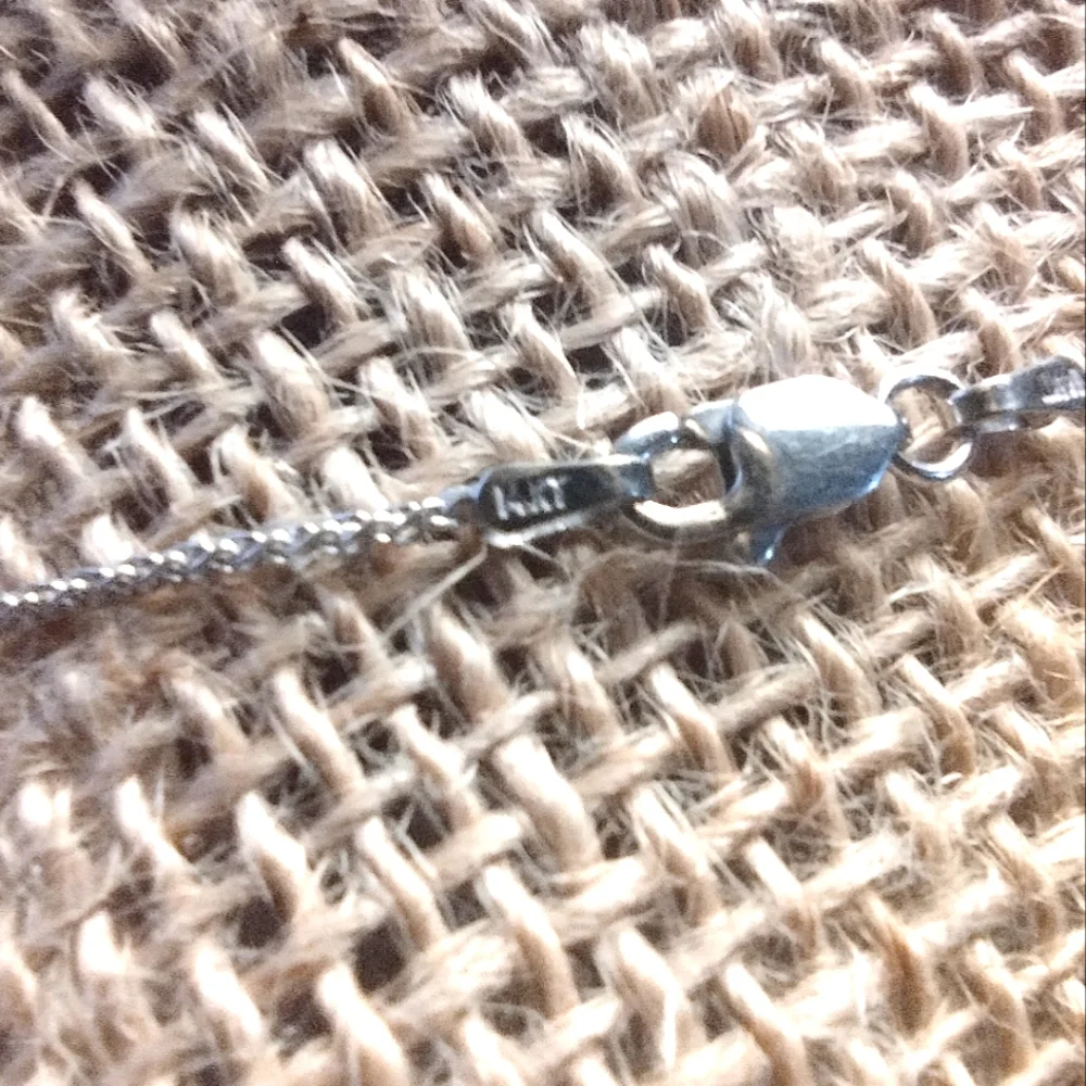 14k Solid White Gold Necklace With 14k Gold Pendant & 9mm Genuine Pearl Quartz - Picture 7 of 13